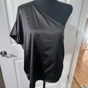 SHEIN Black Satin Top